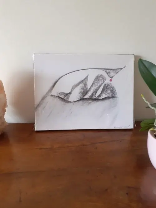 Tableau Fusain Inspiration Spontanée par René Trolliet